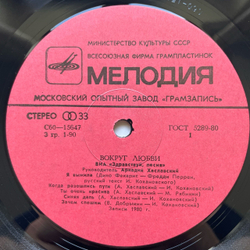 Винтажная виниловая пластинка LP ВИА Здравствуй, Песня Вокруг Любви (СССР 1981) Московский Опытный Завод