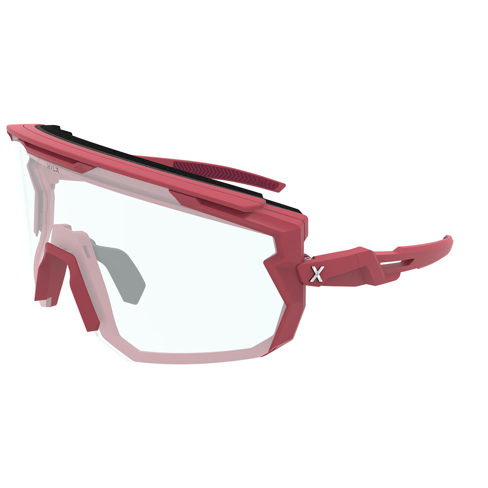 Спортивные очки с диоптриями HILX Samurai / Matt Solid Red / Red Polarized Lens + Clear Lens