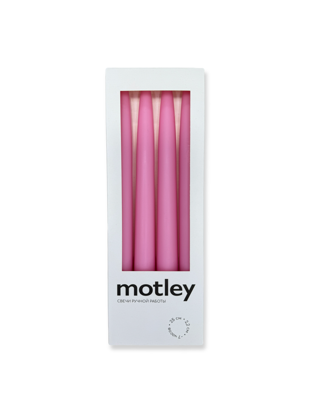 Набор классических свечей Motley 4 шт | розовый