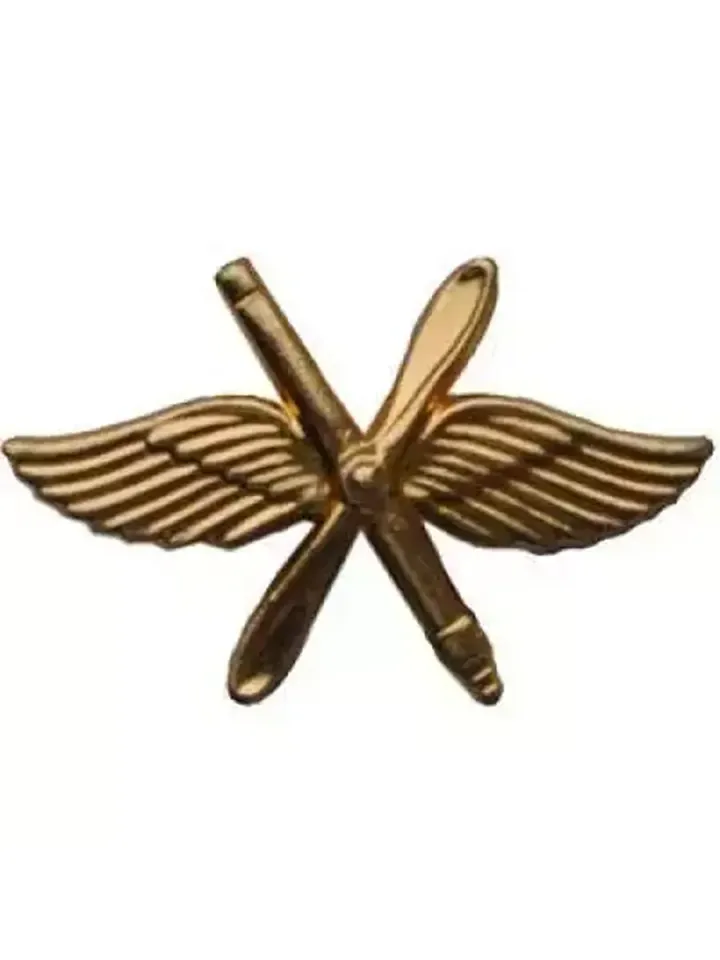 Эмблема петличная ВВС металл золото