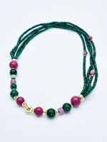 91004384 Колье Роман с камнем