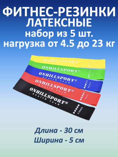 Набор резинок для фитнеса Mini Bands 5в1