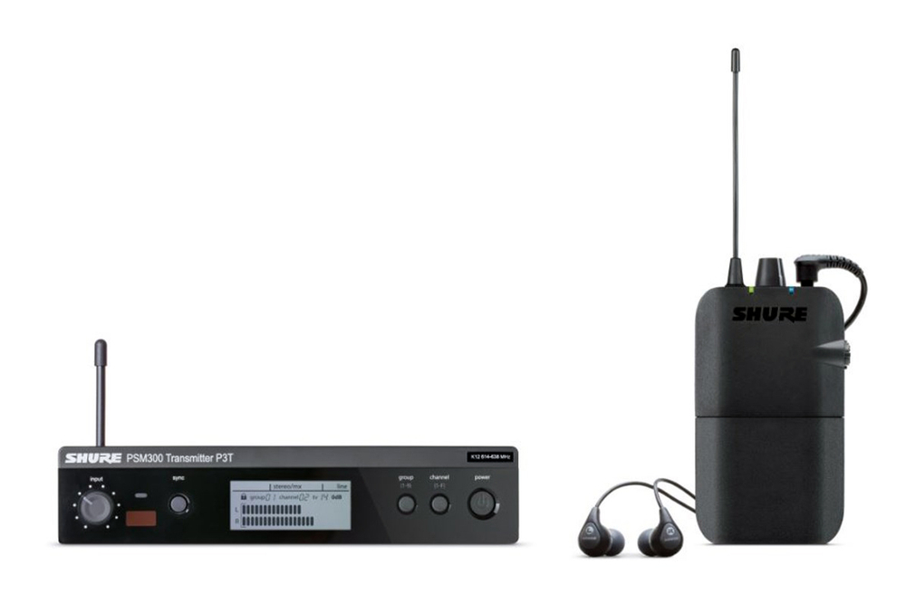 SHURE P3TER112GR M16 686-710 MHz беспроводная система персонального мониторинга PSM300 с наушниками SE112