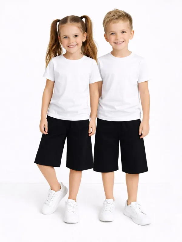 Детский комплект шорты и футболка оптом — модель s0015 на девочке и мальчике