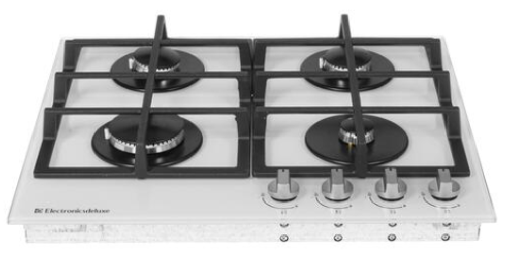 Поверхность варочная  Electronicsdeluxe GG4_750229F-013 (белое стекло газ/к., 60*51) Россия