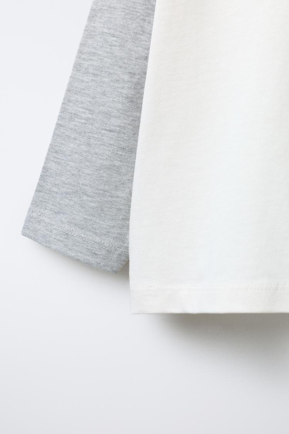 ZARA ФУТБОЛКА С РУКАВАМИ РЕГЛАН, СЕРЫЙ МЕЛАНЖ