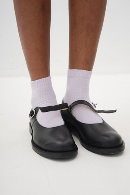 Носки из хлопка короткие сиреневого цвета