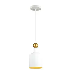 4087/1 PENDANT ODL19 417 белый/золотой Подвес Е27 1*40W 220V BOLLI