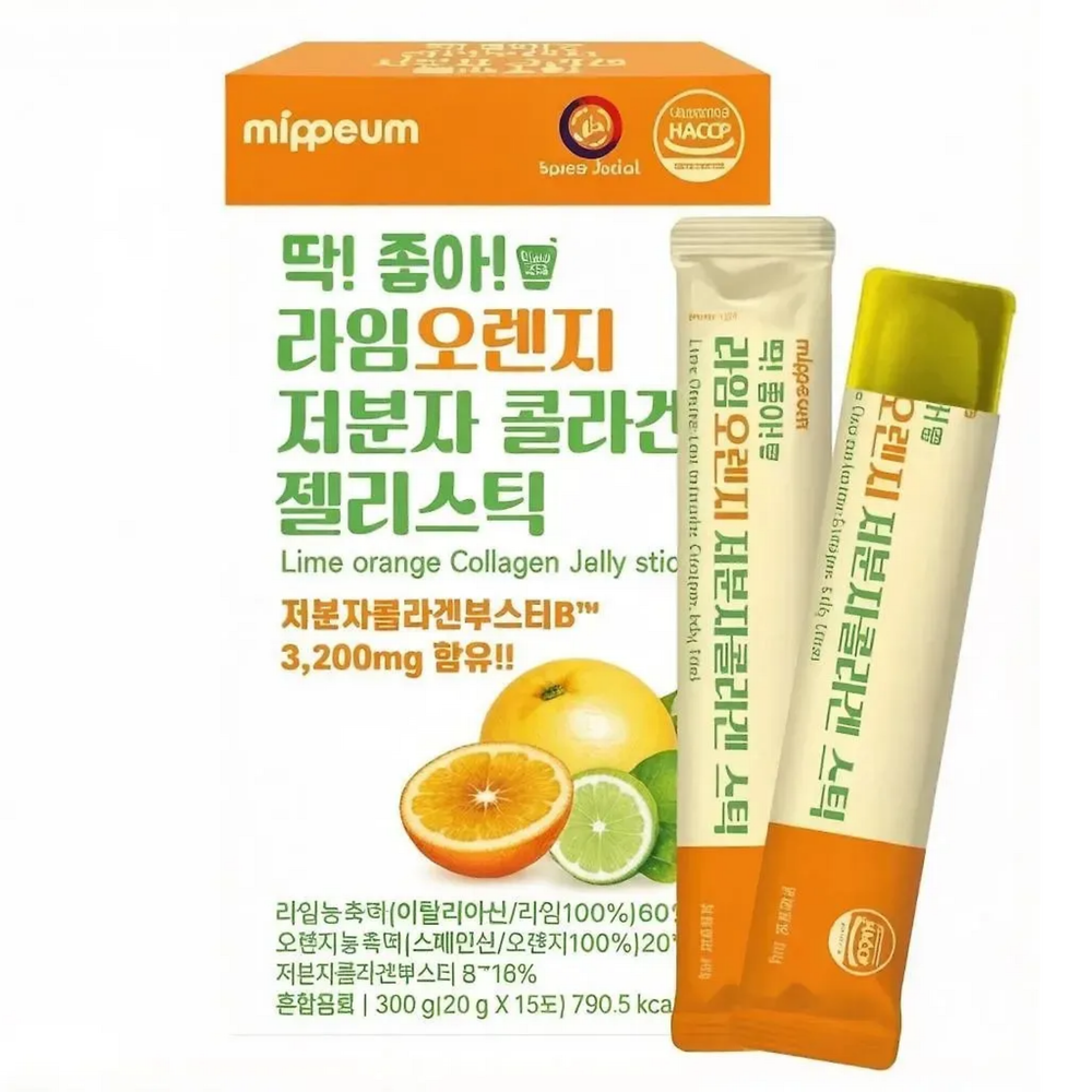 Mippeum Dak Joa Lime Orange Collagen Jelly Stick 15шт