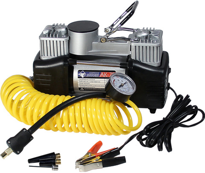 47800 Компрессор "Nova Bright" AK-75C двухпоршневой,до 75л/мин.,140 PSI,12В металлический корпус, пл