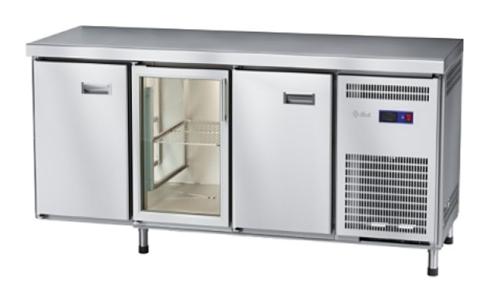 Стол холодильный Abat СХС-60-02 (1 дверь, 1 дверь-стекло, 1 дверь, без борта)
