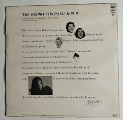 Винтажная виниловая пластинка LP The Barbra Streisand Album (Holland 1982)