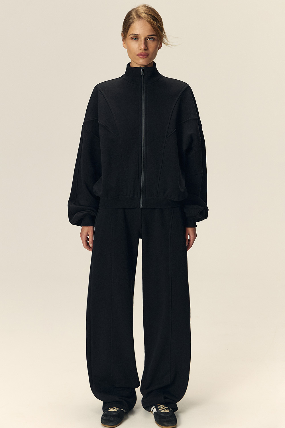 Штаны с рельефными швами Чёрный