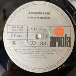 Винтажная виниловая пластинка LP Amanda Lear I Am A Photograph (Germany 1977) Blood And Honey
