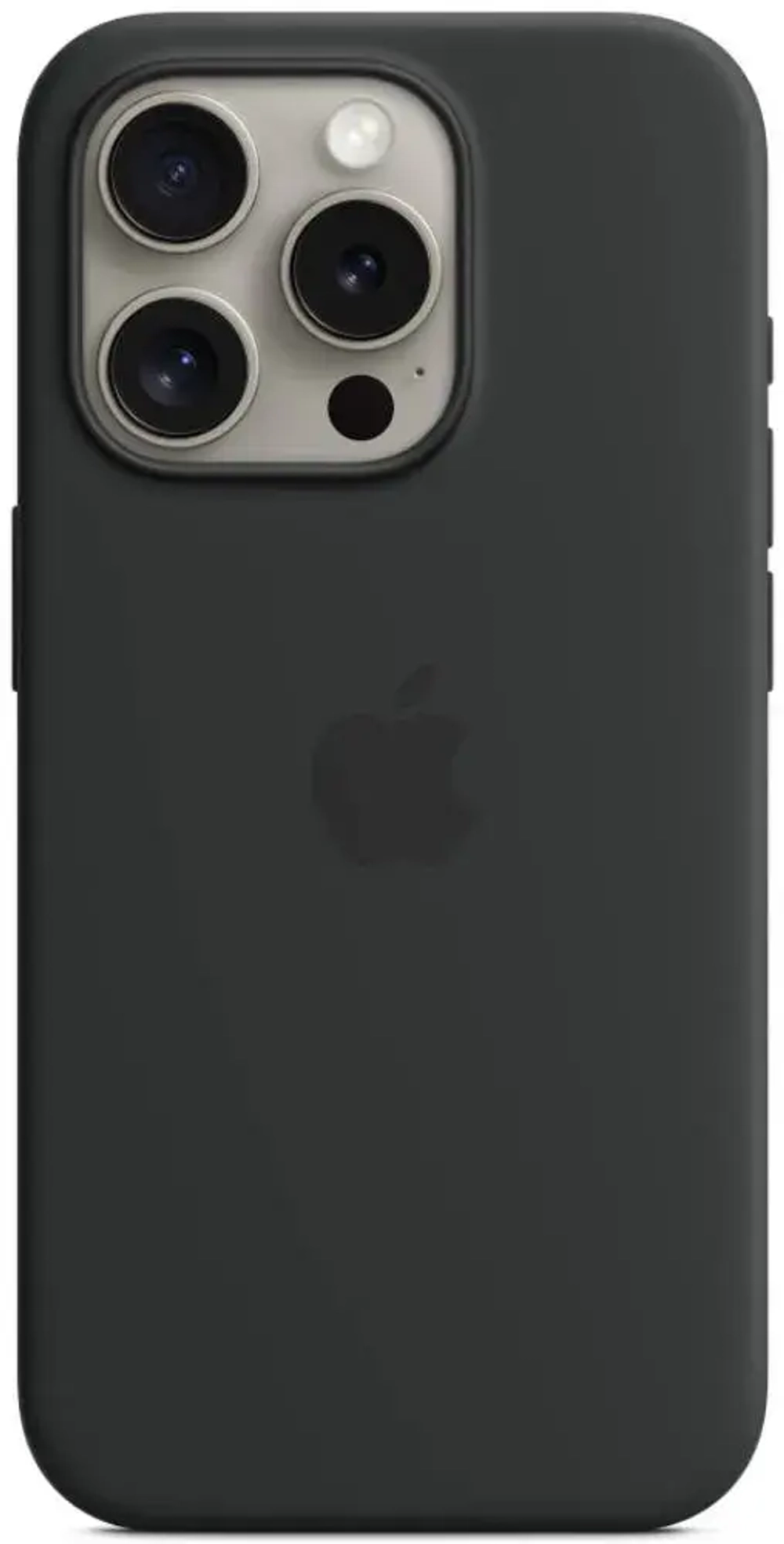 Чехол-накладка Silicone Case with MagSafe для iPhone 15 Pro силиконовый (черный)