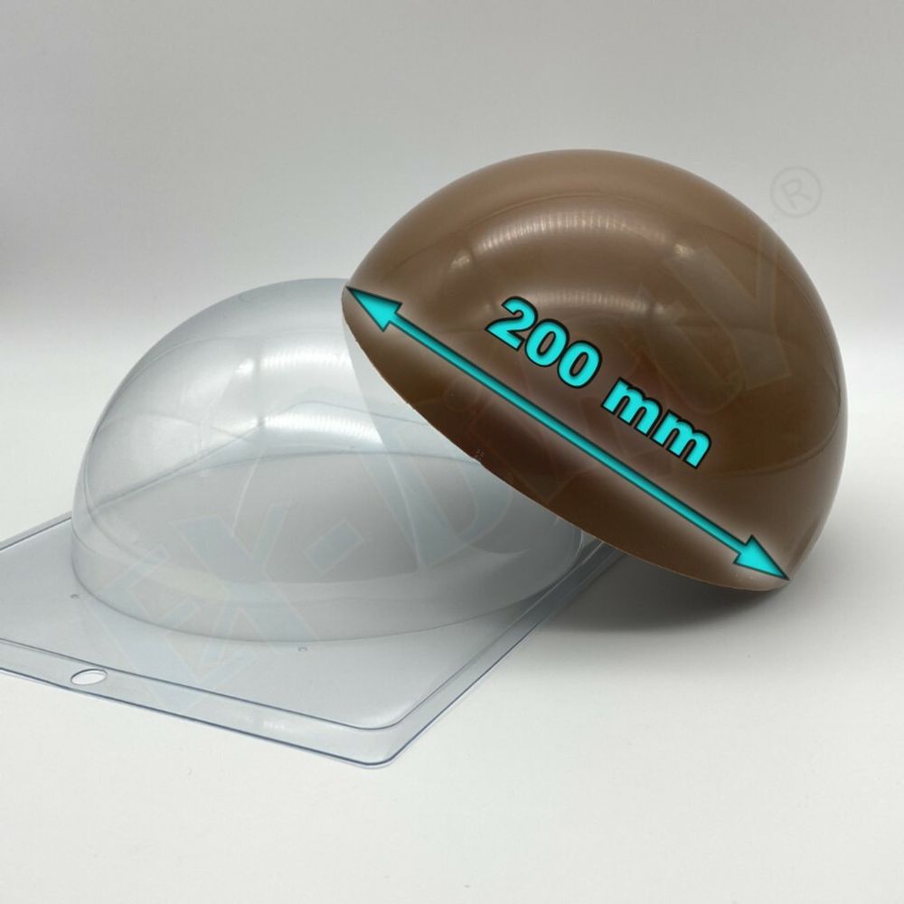 Пластиковая форма для шоколада Полусфера 20 см
