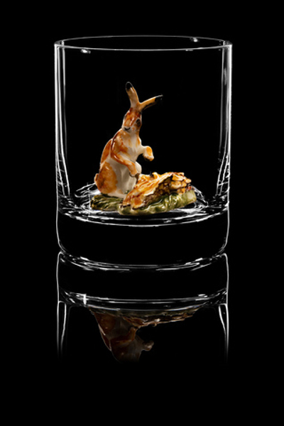 Бокал для виски. Заяц русак. Новая коллекция.