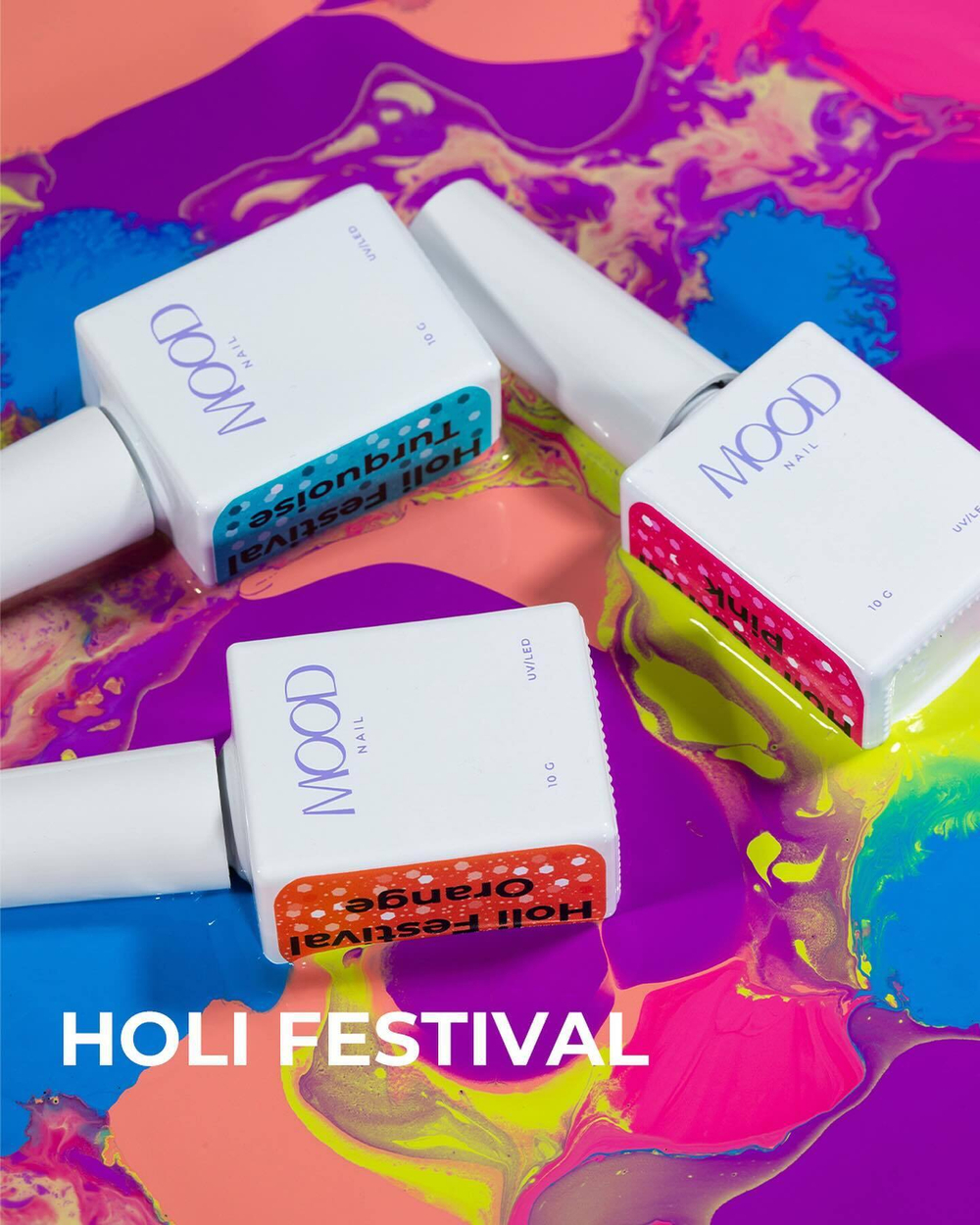 Гель-лак MOODNAIL Holi Festival Yellow, 10г