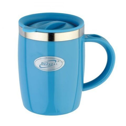 Термокружка Biostal Flër (0,4 литра) с крышкой, синяя