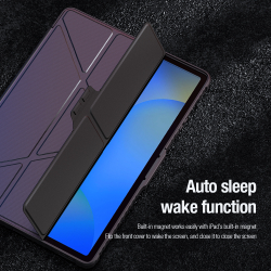 Чехол книжка от Nillkin для планшета Samsung Galaxy Tab S10 FE+, серия Bumper Pro Case-Multi Angle Folding Style, многофункциональный складной
