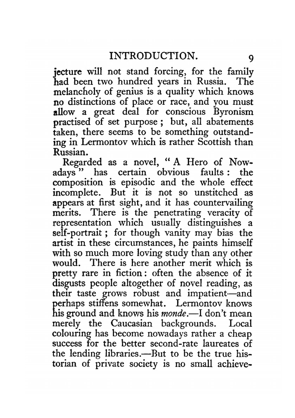 A hero of nowadays | M.I. Lermontov