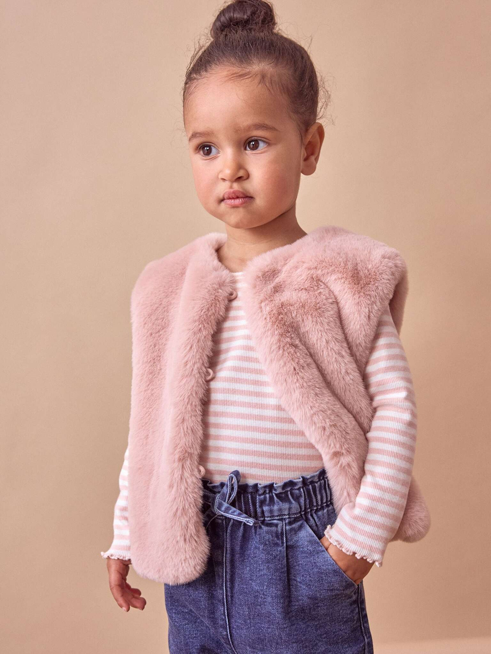 Жилет из искусственного меха Next 378-158, Розовый