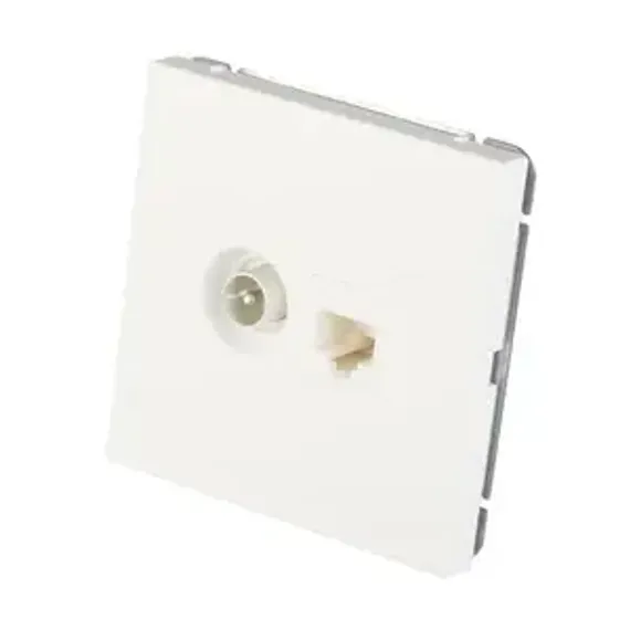 Розетка TV+RJ45 Systeme Electric ARTGALLERY белый 039398