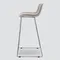 Барный стул Neo Soft 77 см, серый, ножки хром