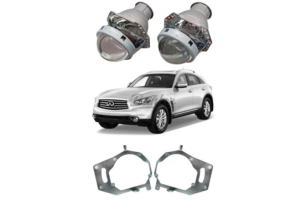 Готовый комплект для замены штатных линз с AFL Infiniti FX S51 2008-2013