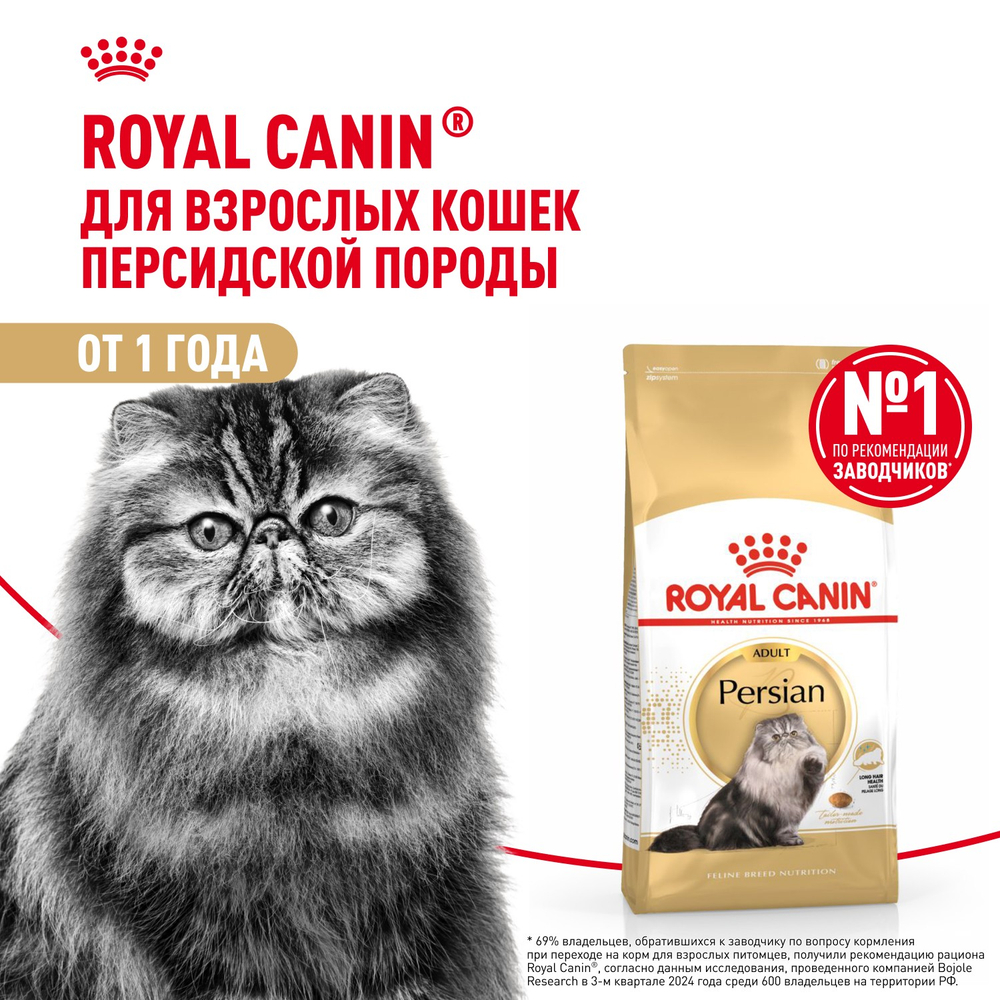 Royal Canin Persian Adult Персиан Эдалт Корм сухой для взрослых кошек породы персидская от 12 месяцев 2кг