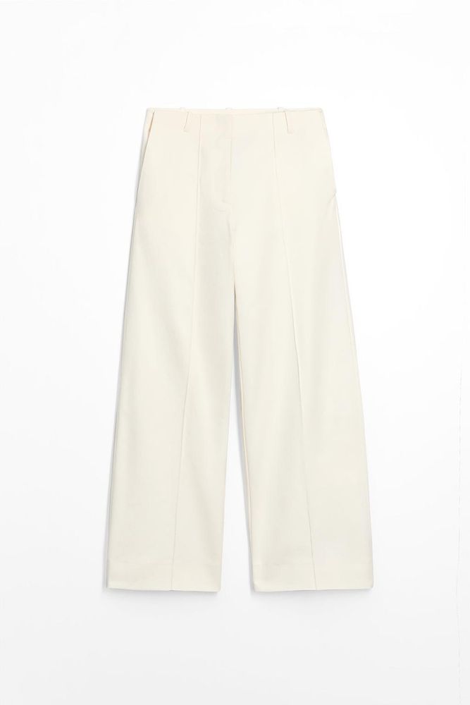 ZARA ДЖИНСЫ С ВЫСОКОЙ ПОСАДКОЙ — ZW COLLECTION, БЕЛЫЙ