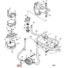 Прокладка бензонасоса MERCURY/TOHATSU 25/30/40/50 (346-04901-0;346-04901-2;650-24431-A0) (Quicksilve
