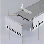 Алюминиевый короб для карниза, скрытый потолочный профиль для штор