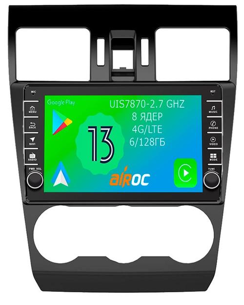 Магнитола для Subaru Forester, Impreza, XV 2012-2015 - Airoc AB-3401 (кнопки и крутилки), Android 13, Быстрая, SIM-слот, CarPlay