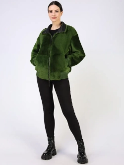 Двусторонняя дубленка зимняя шуба укороченная