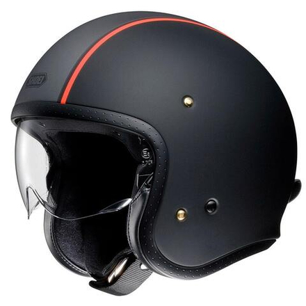 SHOEI Шлем для классического мотоцикла ретро J.O CARBURETTOR оранжево-черно-серый