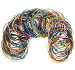 Резинки банковские универсальные диаметром 60 мм, BRAUBERG 100 г, цветные, натуральный каучук, 440036-RM