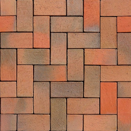 Клинкерная брусчатка Westerwaelder Klinker WK112RB50 Design rot braun, 200x100x50 мм