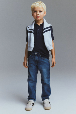 H&M Футболка-поло, темно-синий