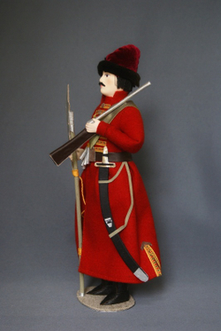 Кукла коллекционная фарфоровая Стрелец 17 век, Русь