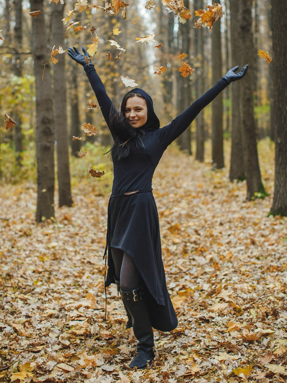 Платье Chintamani с длинным рукавом черное