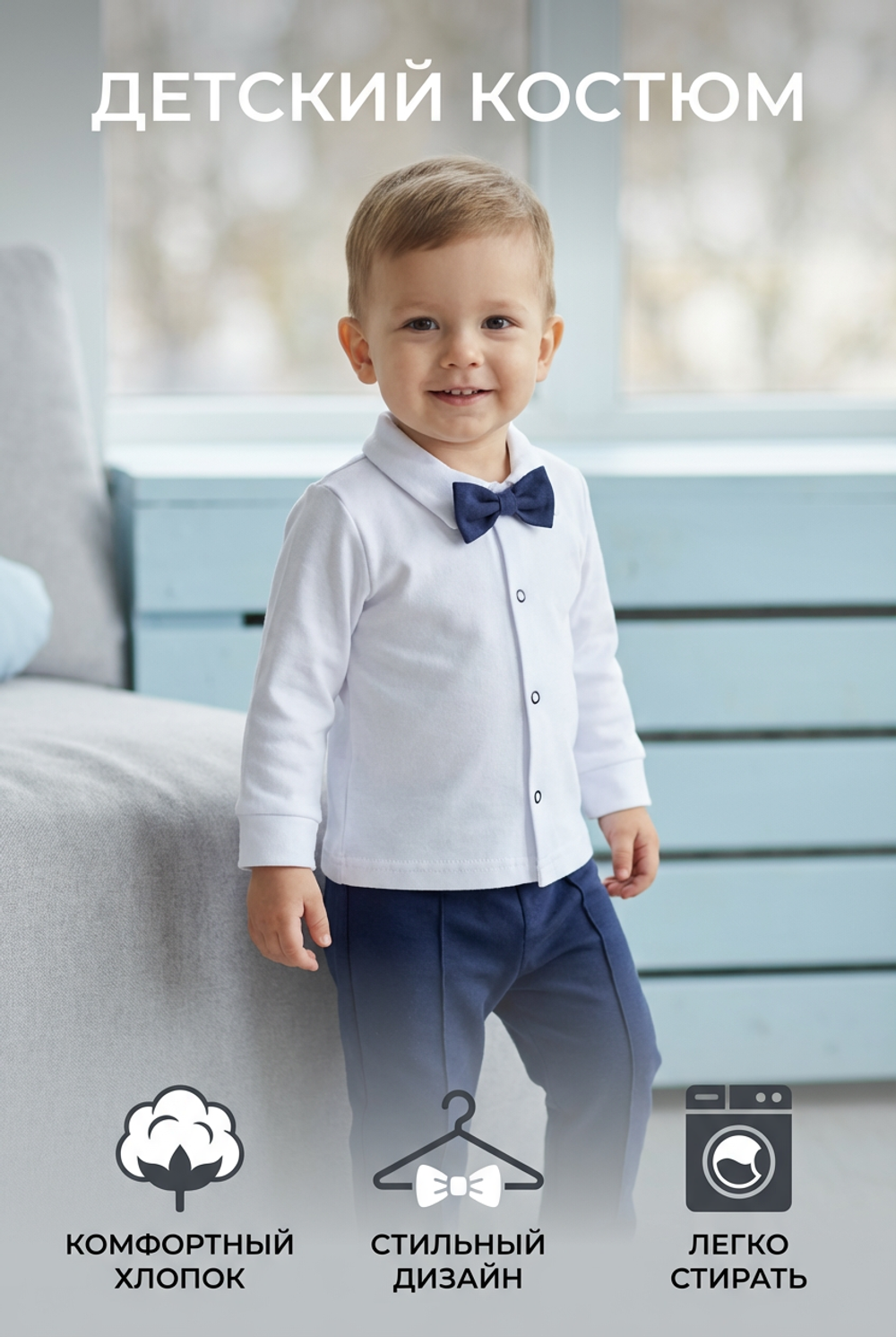 Костюм рубашечка+брюки (интерлок)