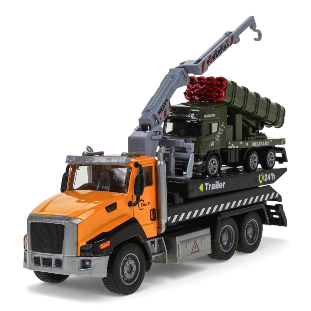 Автовоз 19*8*5,5см. + военная машинка, в ассорт. коробка W2213-19