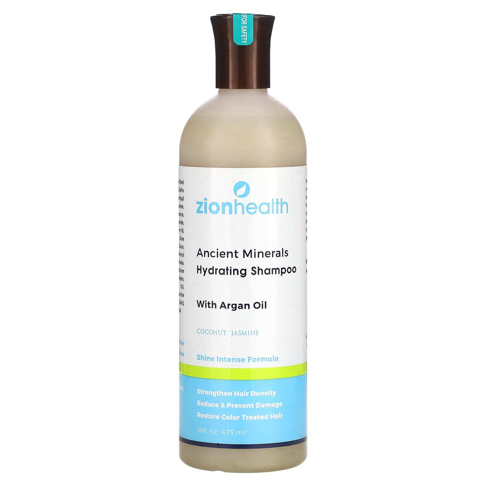 Zion Health, Ancient Minerals, увлажняющий шампунь с аргановым маслом и кокосовым жасмином, 473 мл (16 жидк. унц.)