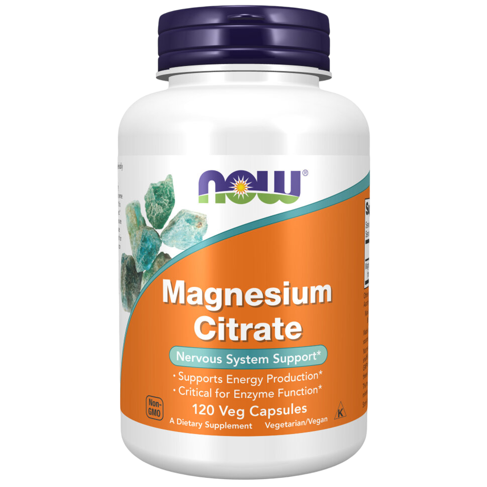 Now Foods Magnesium Citrate 400 mg 120 veg capsules , Цитрат магния, Магний