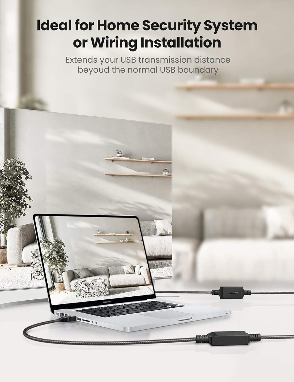 Кабель USB - USB удлинитель USB 2.0, 20m UGREEN 10324