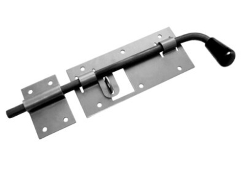 Засов гаражный Домарт с проушиной 400мм мод.2 без покр. d-16мм / 9813