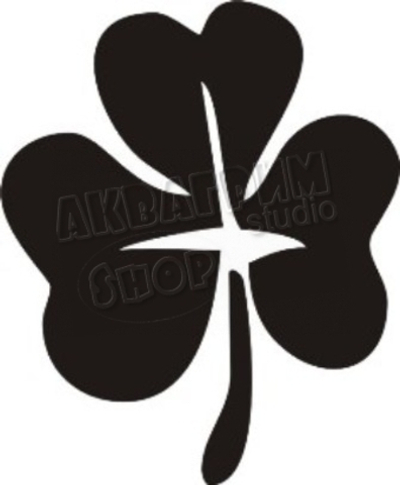 Трафарет для блеск тату "Клевер №2