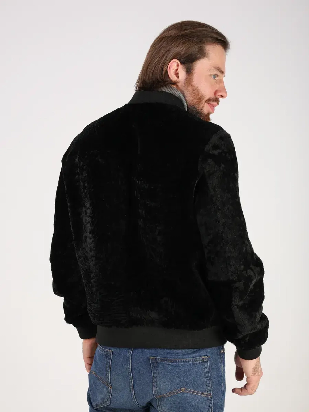 Дубленка зимняя натуральная двухсторонняя шуба бобмер