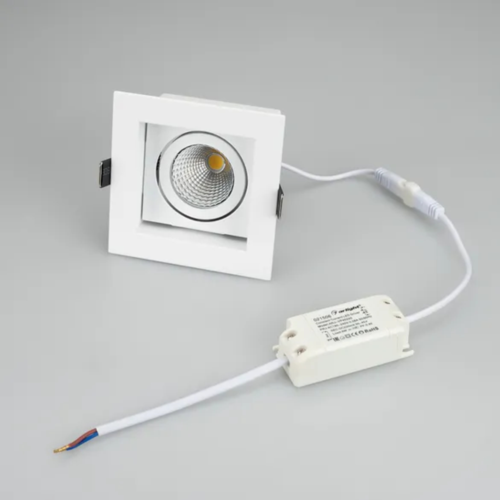 Светильник CL-KARDAN-S102x102-9W Warm (WH, 38 deg) (Arlight, IP20 Металл, 3 года) 024137